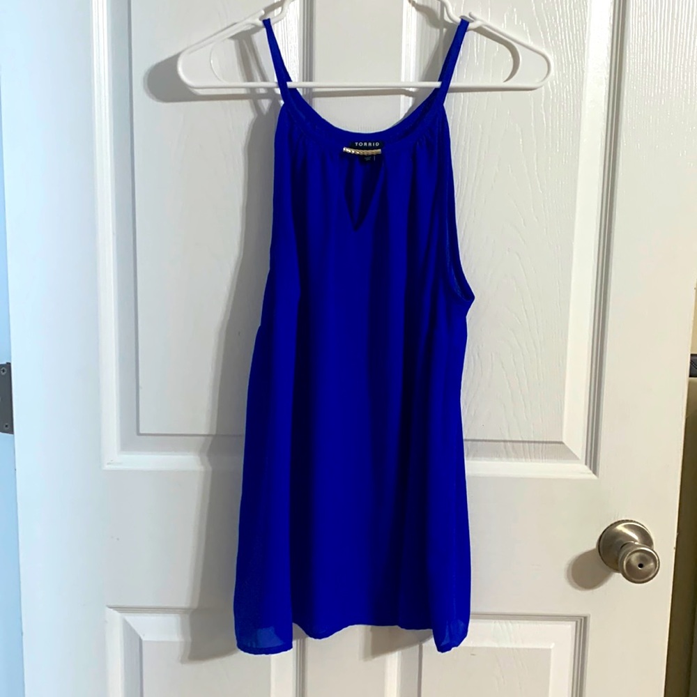 Womenswear size 00 tank top blue Torrid brand